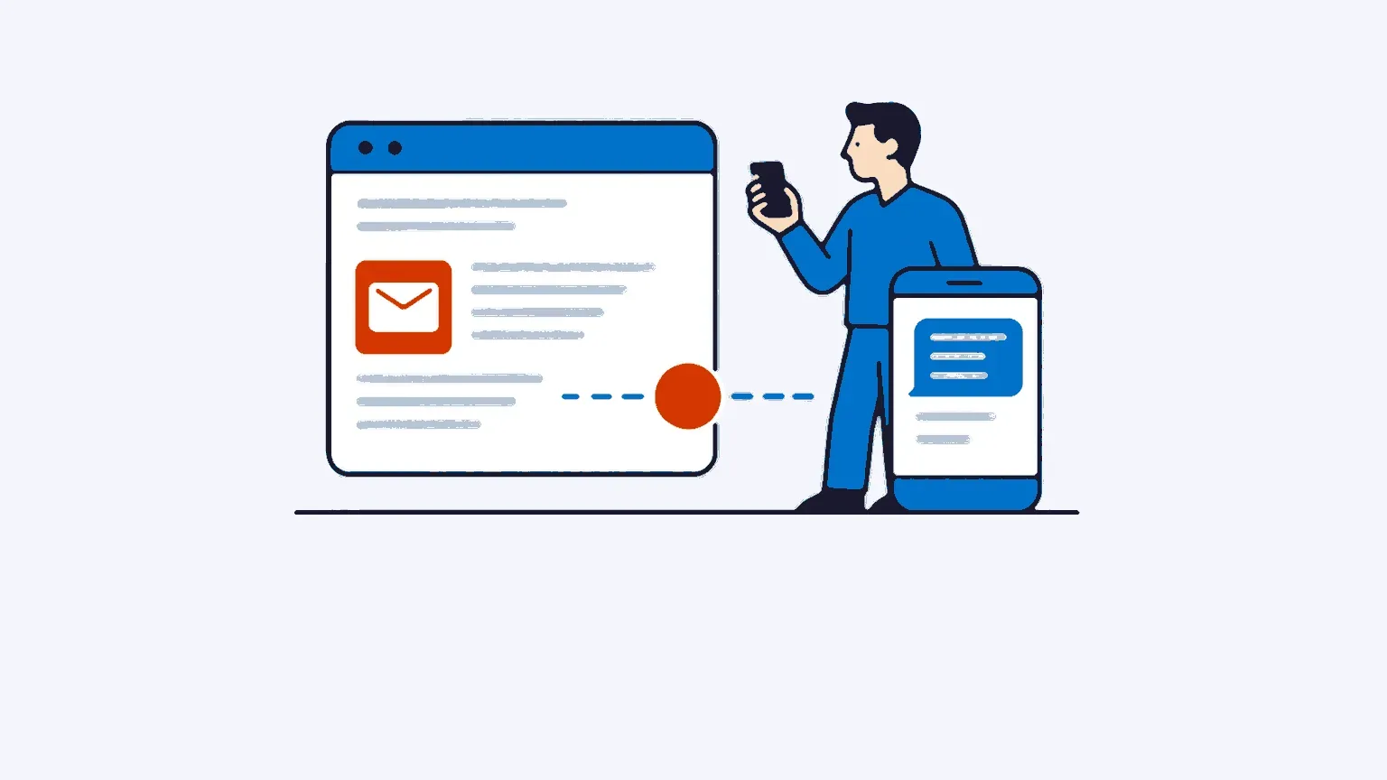 Illustration: How can you combine email and SMS to effectively relaunch your prospects?